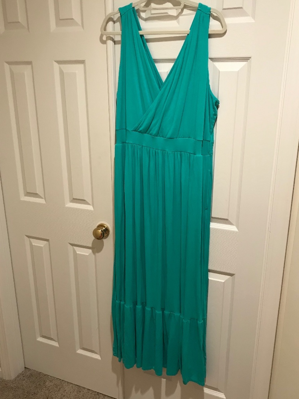 Long teal dress